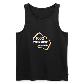 Occupation Stonemason - Men's Premium Organic Tank Top - black - Front - AI Model Male 178 light (178cm)