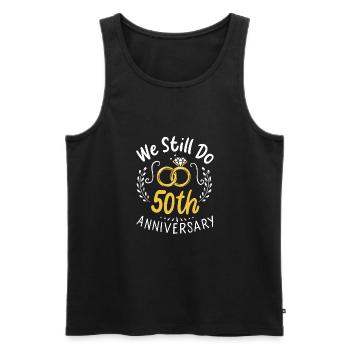 50 Jahre verheiratet Wir machen immer noch 50th Anniversary Geschenk - Männer Premium Bio Tank Top - Schwarz - Vorne - AI Model Male 178 light (178cm)