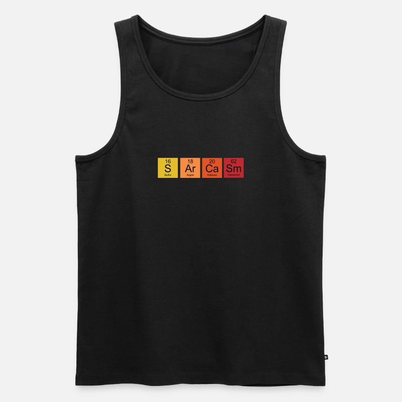 Retro Periodensystem Sarkasmus - Männer Premium Bio Tank Top - Schwarz