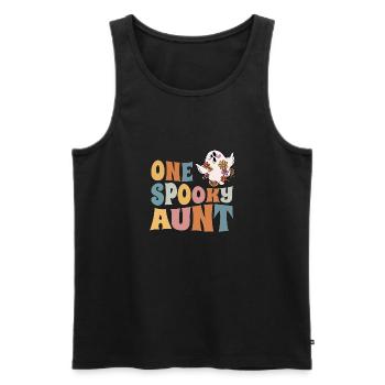 One Spooky Aunt Groovy Halloween Costume - Men's Premium Organic Tank Top - black - Front - Michal (187cm)