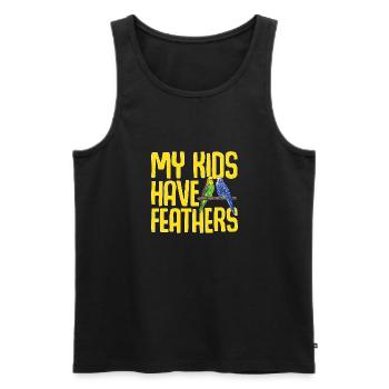 Budgerigar Parakeet Bird Pet Gift - Men's Premium Organic Tank Top - black - Front - AI Model Male 178 light (178cm)