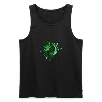 Baby Footprint Color Splash - Männer Premium Bio Tank Top - Schwarz - Vorne - Michal (187cm)