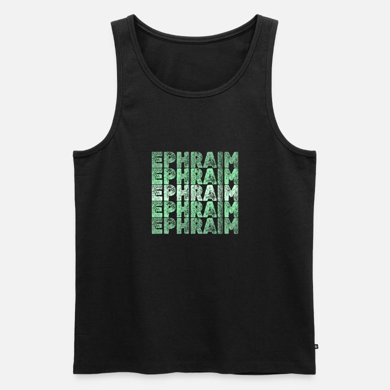 Name Ephraim - Männer Premium Bio Tank Top - Schwarz