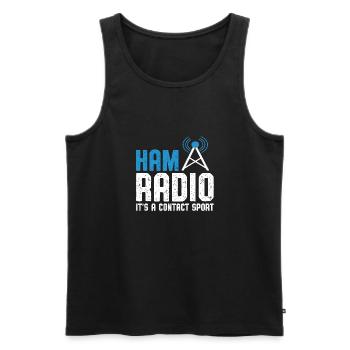 Antenna Ham Radio It's A Contact Sport Network Fre - Männer Premium Bio Tank Top - Schwarz - Vorne - Michal (187cm)