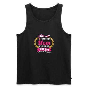 Fête de remise des diplômes de la classe de maman senior de 2024 fière - Débardeur bio Premium Homme - noir - Devant - AI Model Male 178 light (178cm)