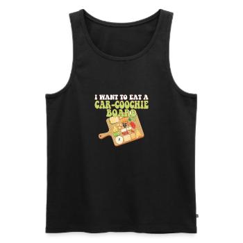 Funny Charcuterie Humor I Want To Eat A - Männer Premium Bio Tank Top - Schwarz - Vorne - Michal (187cm)