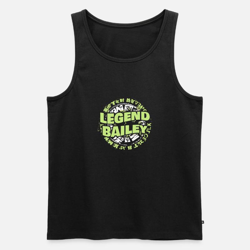 Legenden Bailey - Männer Premium Bio Tank Top - Schwarz