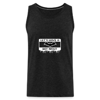 Bat Night - Männer Premium Bio Tank Top - Anthrazit - Vorne - Alexander (188cm)