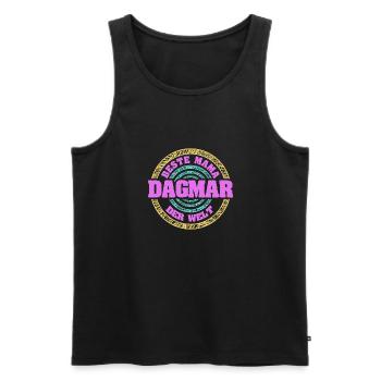 Mutter Dagmar - Männer Premium Bio Tank Top - Schwarz - Vorne - AI Model Male 178 light (178cm)
