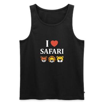 i love safari - Débardeur bio Premium Homme - noir - Devant - Michal (187cm)