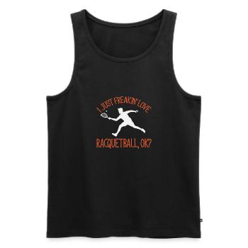 Joueur de racquetball Racquetball - Débardeur bio Premium Homme - noir - Devant - Michal (187cm)