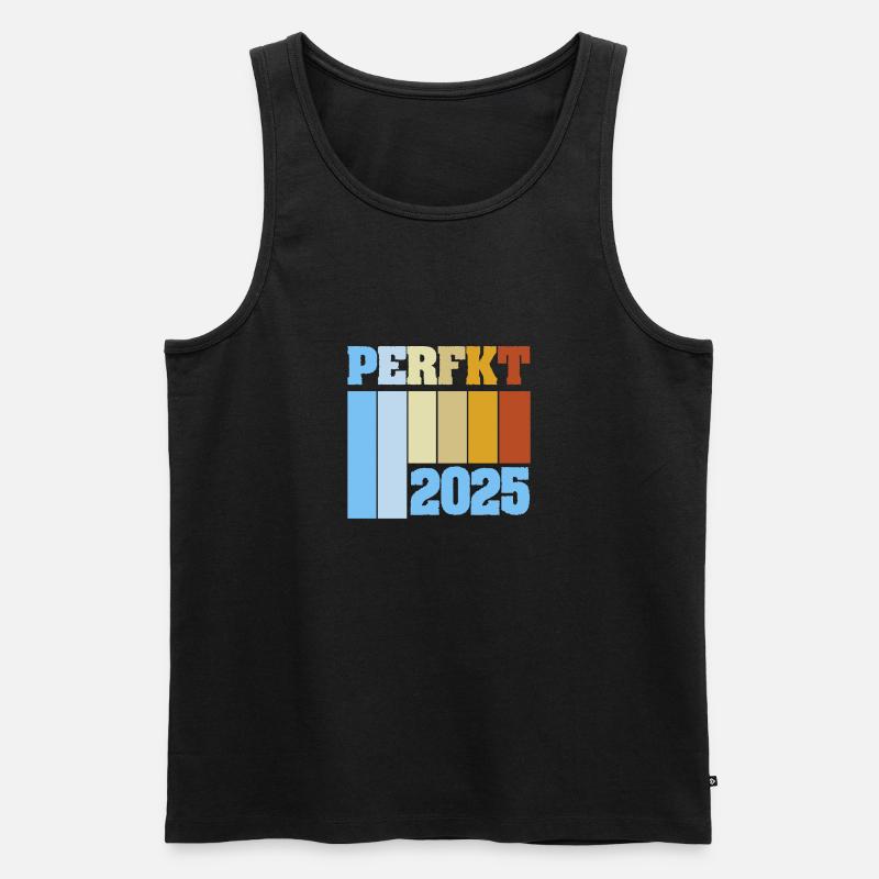 2025 - Männer Premium Bio Tank Top - Schwarz