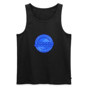 Geschenk für Alessio - Männer Premium Bio Tank Top - Schwarz - Vorne - AI Model Male 178 light (178cm)