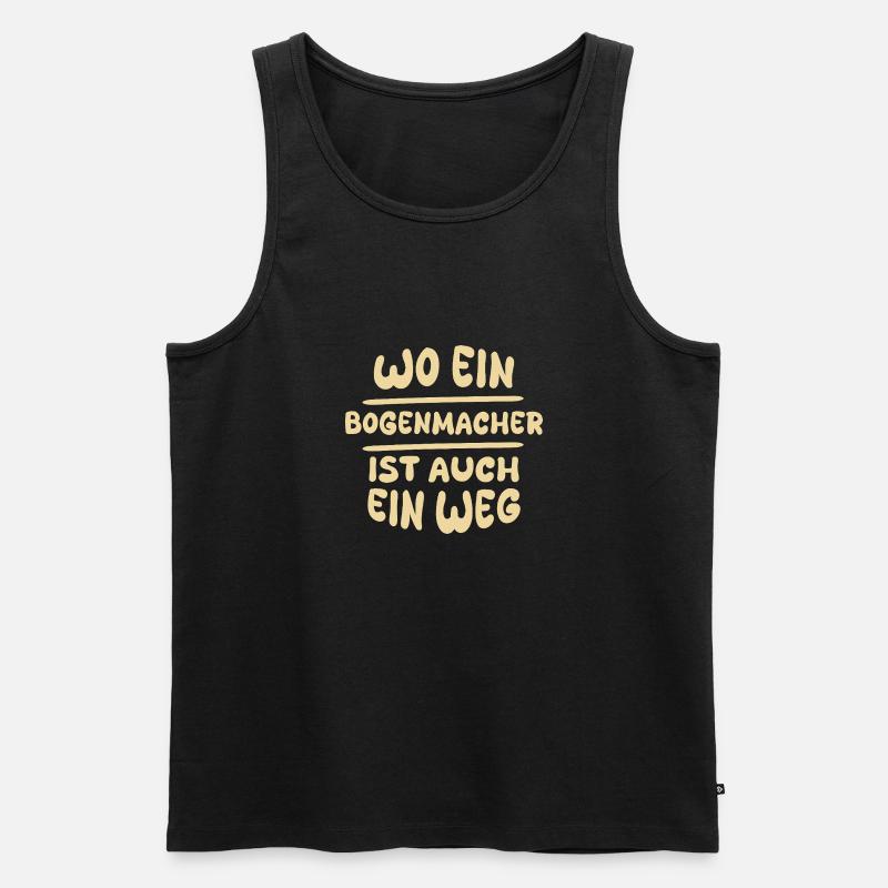 Bogenmacher Bogenmacher - Männer Premium Bio Tank Top - Schwarz