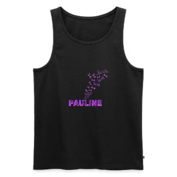 Pauline - Men's Premium Organic Tank Top - black - Front - AI Model Male 178 light (178cm)