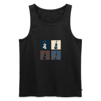 Cello - Männer Premium Bio Tank Top - Schwarz - Vorne - Michal (187cm)