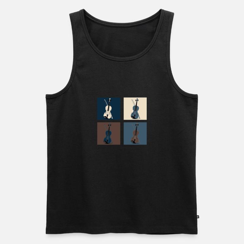 Cello - Männer Premium Bio Tank Top - Schwarz