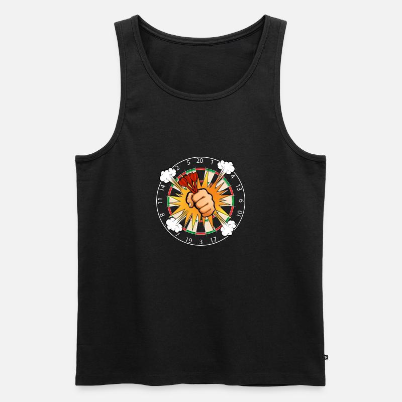 Dartboard Comic Boom - Männer Premium Bio Tank Top - Schwarz