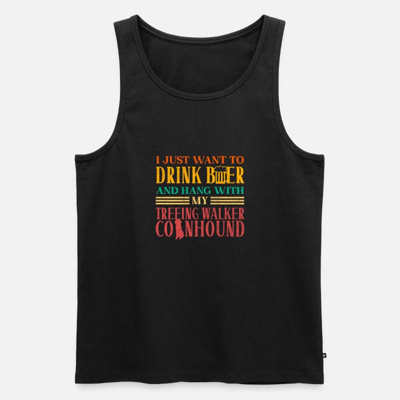 Treeing Walker Coonhound - Männer Premium Bio Tank Top - Schwarz