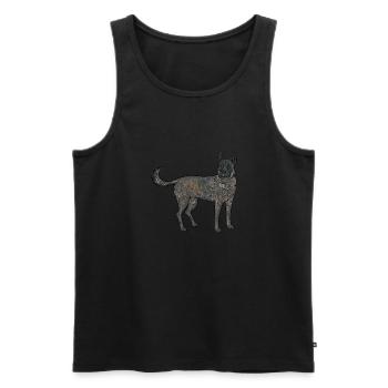 Holländischer Schäferhund Dutch Shepherd - Männer Premium Bio Tank Top - Schwarz - Vorne - AI Model Male 178 light (178cm)