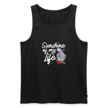 Graupapagei African Grey Parrot Papagei - Männer Premium Bio Tank Top - Schwarz - Vorne - Michal (187cm)