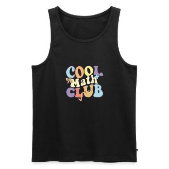 Cool Math Club Bachelor of Mathematics Teacher - Men's Premium Organic Tank Top - black - Front - AI Model Male 178 light (178cm)
