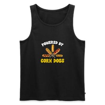 Corn Dog Corndog - Men's Premium Organic Tank Top - black - Front - Michal (187cm)