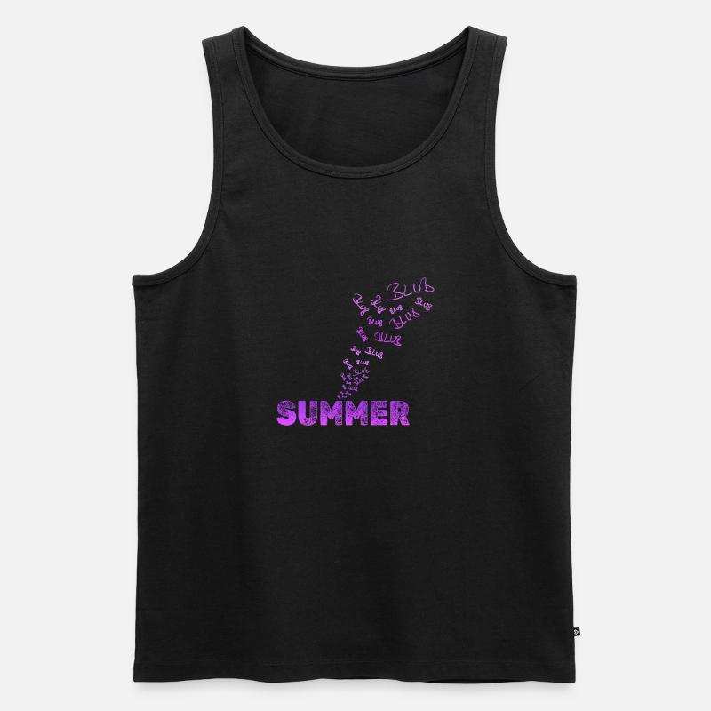 Spaßig Summer - Männer Premium Bio Tank Top - Schwarz