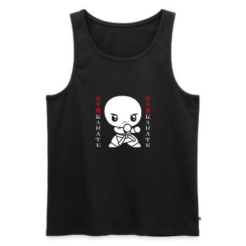 Karate - Männer Premium Bio Tank Top - Schwarz - Vorne - AI Model Male 178 light (178cm)