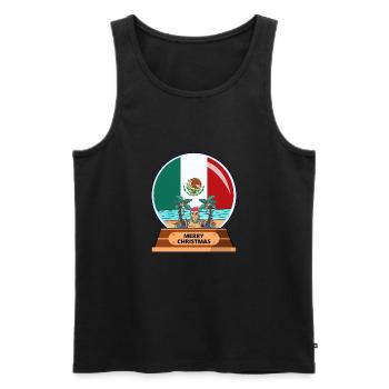 Mexique drapeau boule à neige accueil Noël - Débardeur bio Premium Homme - noir - Devant - AI Model Male 178 light (178cm)