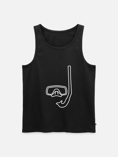 Taucherbrille mit Schnorchel - Männer Premium Bio Tank Top - Schwarz