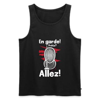 Fechten En Garde Prets? Allez! Fechter Degen Säbel - Männer Premium Bio Tank Top - Schwarz - Vorne - Michal (187cm)