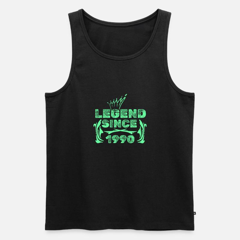 Geschenkidee 1990 - Männer Premium Bio Tank Top - Schwarz