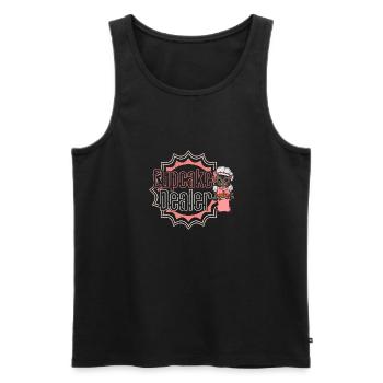 Katze Dessert Bäckerei Kuchen Brötchen Spruch - Männer Premium Bio Tank Top - Schwarz - Vorne - Michal (187cm)