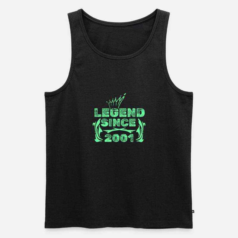 2001 - Männer Premium Bio Tank Top - Schwarz