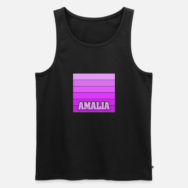 Frau Amalia - Männer Premium Bio Tank Top - Schwarz
