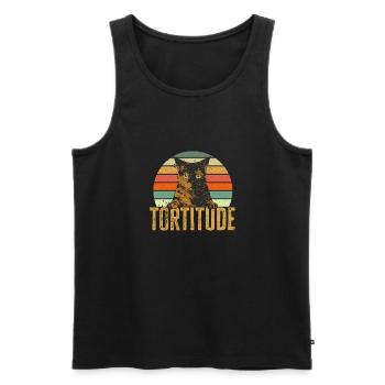 Schildpatt Katze Tortoiseshell Cat Tortie - Männer Premium Bio Tank Top - Schwarz - Vorne - AI Model Male 178 light (178cm)