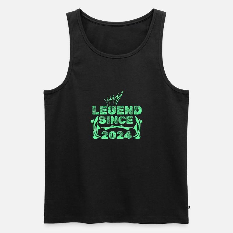 2024 - Männer Premium Bio Tank Top - Schwarz