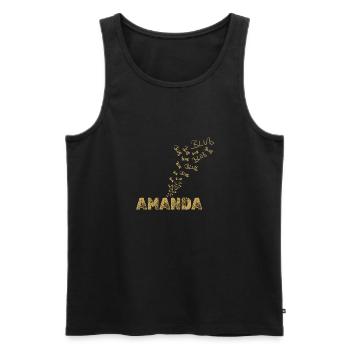 Boot Amanda - Männer Premium Bio Tank Top - Schwarz - Vorne - Michal (187cm)