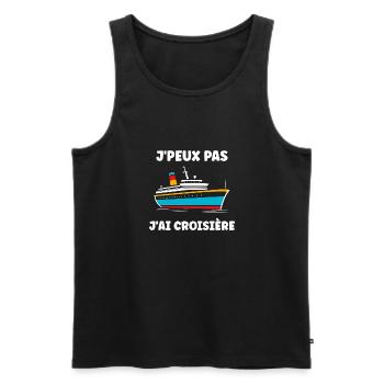 J'peux pas j'ai Croisière - Débardeur bio Premium Homme - noir - Devant - Michal (187cm)
