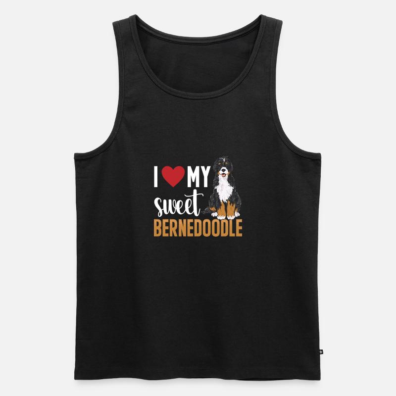 Bernedoodle Hund - Männer Premium Bio Tank Top - Schwarz