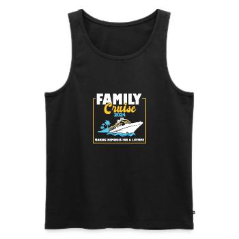 Family Cruise 2024 Voyage Cruising Tour Matching - Men's Premium Organic Tank Top - black - Front - AI Model Male 178 light (178cm)