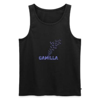 Segeln Camilla - Männer Premium Bio Tank Top - Schwarz - Vorne - AI Model Male 178 light (178cm)
