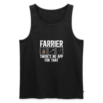 Farrier Horseshoe Horseshoeing - Men's Premium Organic Tank Top - black - Front - Michal (187cm)