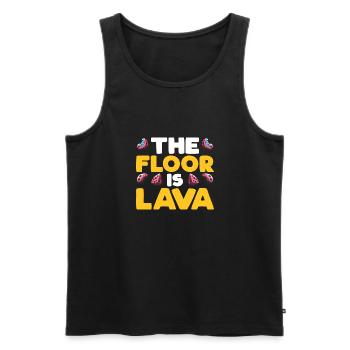 The ground is lava bouldering - Men's Premium Organic Tank Top - black - Front - AI Model Male 178 light (178cm)