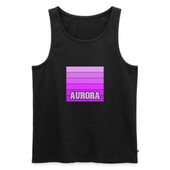 Maiden name Aurora - Men's Premium Organic Tank Top - black - Front - AI Model Male 178 light (178cm)