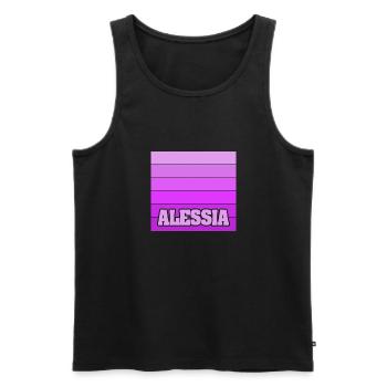 Alessia - Débardeur bio Premium Homme - noir - Devant - AI Model Male 178 light (178cm)