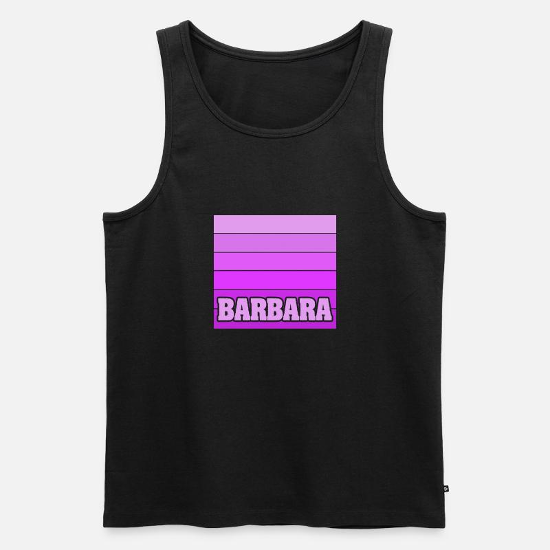 Mädchenname Barbara - Männer Premium Bio Tank Top - Schwarz