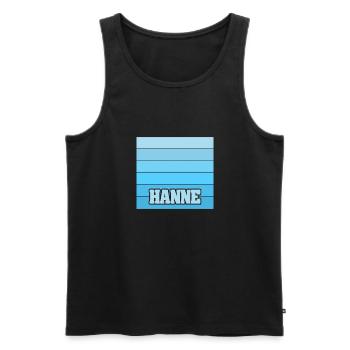 Hanne - Männer Premium Bio Tank Top - Schwarz - Vorne - AI Model Male 178 light (178cm)