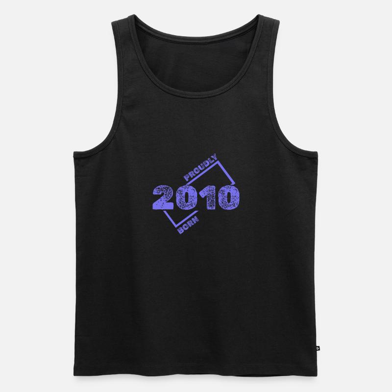 Geboren 2010 - Männer Premium Bio Tank Top - Schwarz